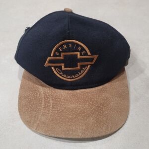 Vintage Suede Flat Bill Genuine Chevrolet Adjustable Hat